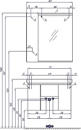 Акватон Зеркальный шкаф Рене 80 белый – фотография-8